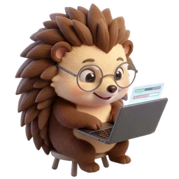 Mau trabajando en una laptop