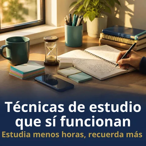 Portada del curso Técnicas de estudio que sí funcionan